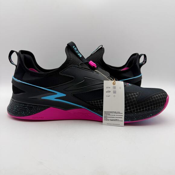 Reebok Mens Nano X3 Froning Sneaker US 12 EU 45.5 Black Pink Athletic NIB - Picture 4 of 12